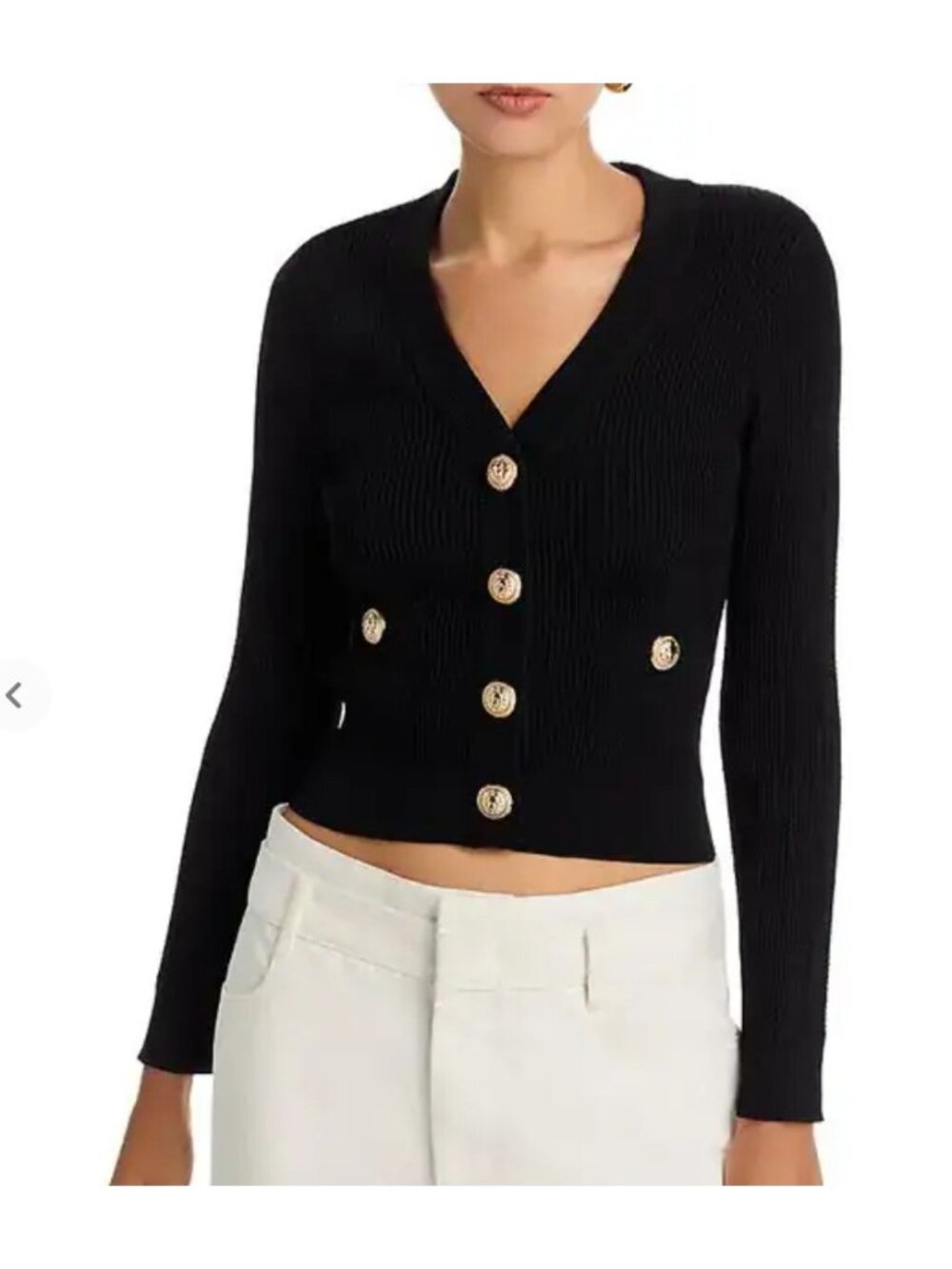 DAIMARAN Women's Jacket Button Detailed Cardigan Black L